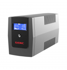 Линейно-интерактивный ИБП ДКС серии Info LCD, 600 ВА/360 Вт, 1/1, 3xIEC C13, USB + RJ45, LCD, 1x7Aч