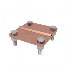 Соединитель пруток - полоса, 80х80 мм, медь
