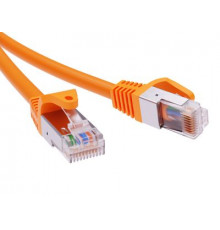 Патч-корд экранированный CAT6A F/UTP 4х2, LSZH, оранжевый, 0.5м