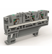 Проходная клемма 3 точки подключения на 4 кв.мм