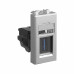 4404301 | USB 3.0 розетка модульная, тип А-А, Avanti, Закаленная сталь, 1модуль