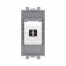 4404661 | Компьютерная розетка RJ-45 без шторки модульная, кат.5е, Avanti, Закаленная сталь, 1 модуль