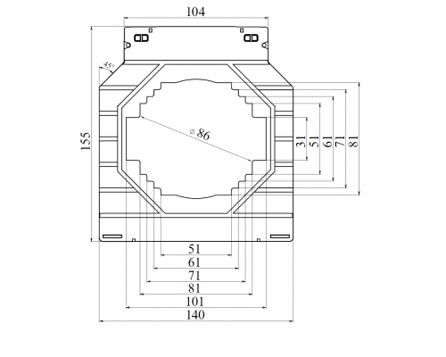 CT100-4000-0.5S-20 | Трансформатор тока CT100 4000/5А, класс точности-0.5S, мощность -20ВА