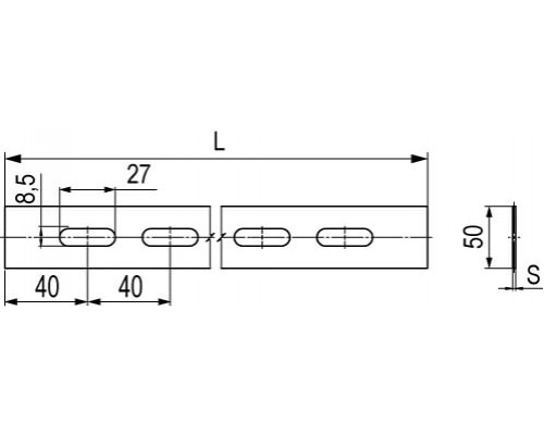 BMA1531ZL | Полоса перф. 50x3000 мм, 1,5 мм ZL