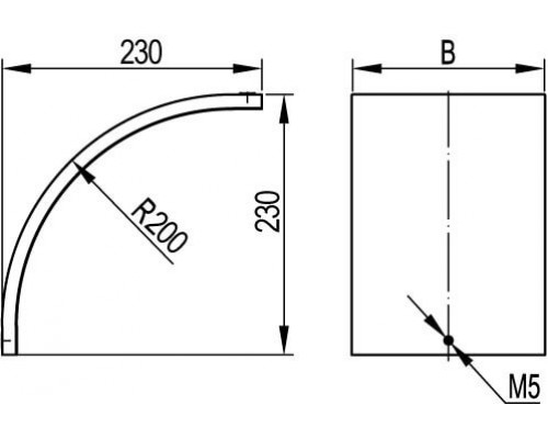 38245ZL | Крышка CD 90 на угол вертикальный внеш. 90° осн.300, цинк-ламельная