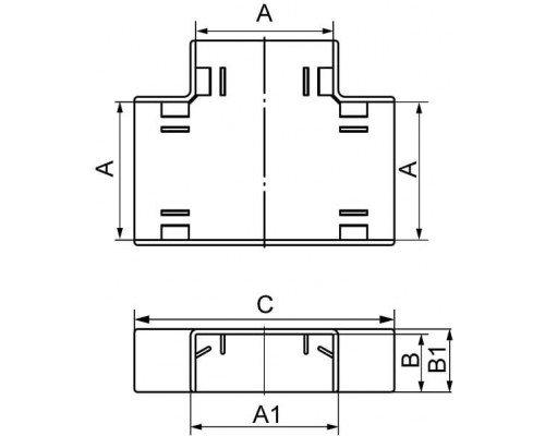 00541R | IM 40x17 Тройник белый (розница 4 шт в пакете, 15 пакетов в коробке)