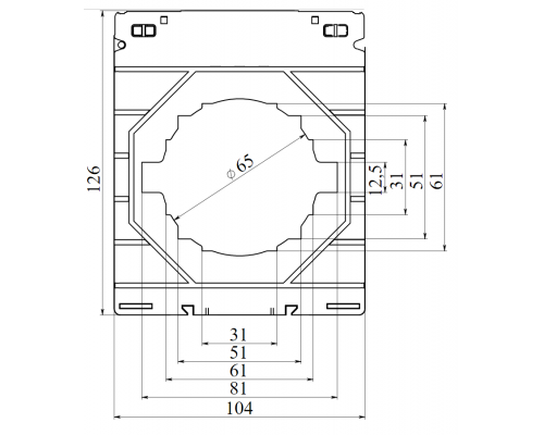 CT80-1000-0.5S-15 | Трансформатор тока CT80 1000/5А, класс точности-0.5S, мощность -15ВА