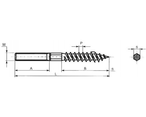 CM261008 | Шпилька-шуруп M10х80