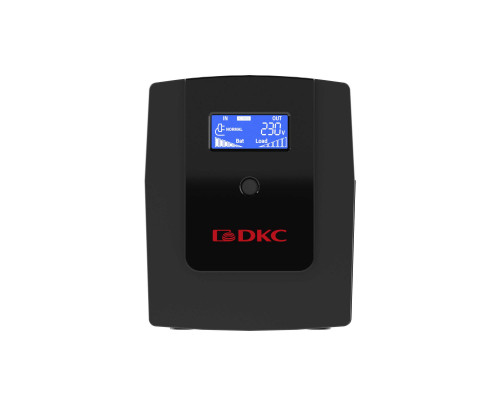 INFOLCD1500S | Линейно-интерактивный ИБП ДКС серии Info LCD, 1500 ВА/900 Вт, 1/1, 3xSchuko, USB + RJ45, LCD, 2x8Aч