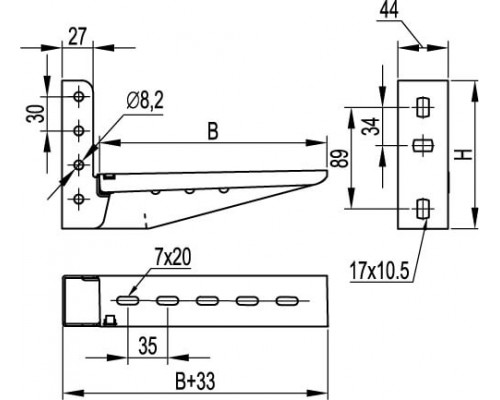 BBL5010 | Консоль с опорой ML осн. 100 мм