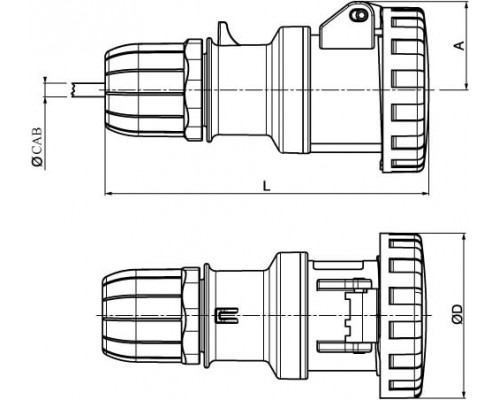 DIS31812546 | Розетка кабельная IP67 125A 3P+E 400V