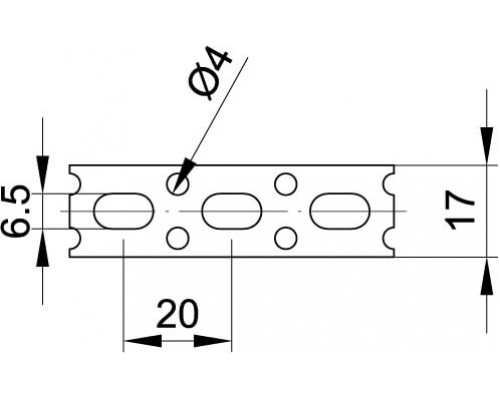 CM610040 | Лента монтажная перфорированная, 17х0,6