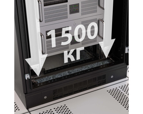 R5IT4266GS | Напольный 19 IT-корпус ДКС серии CQE 42U 600х2000х600, двери стекло+сплошная, панели для крыши, кабельный ввод, RAL7011/7035