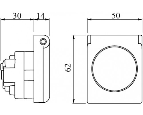 DIS5702061 | Розетка панельная, IP54