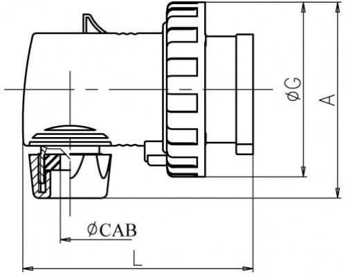 DIS2261637 | Вилка кабельная угловая IP67 16А 3P+E+N 400В