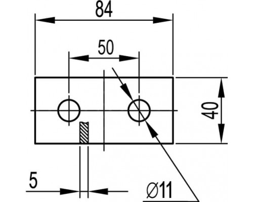 BMD1011HDZ | Пластина соединительная, длина 90 мм, 2отв., горячеоцинкованная