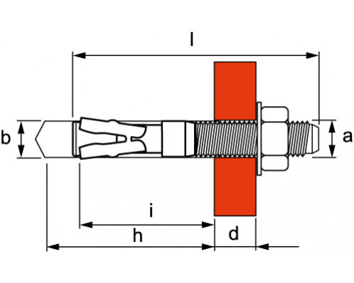 CM481011INOX316L | Усиленный клиновой анкер М10х110 , нержавеющая сталь AISI 316L