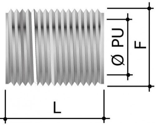 6051-63 | Ниппель M63x1,5, никелированная латунь