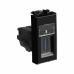 4402301 | USB 3.0 розетка модульная, тип А-А, Avanti, Черный квадрат, 1 модуль