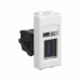 4400301 | USB 3.0 розетка модульная, тип А-А, Avanti, Белое облако, 1 модуль