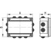 FSB11604 | Коробка пластиковая FS с кабельными вводами и клеммниками, IP55, 100х100х50 мм, 6р, 450V, 6A, 4 мм2