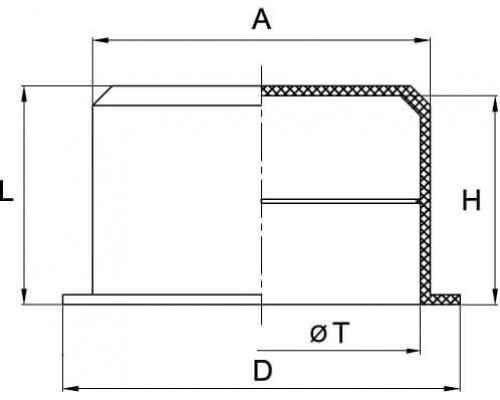 50940 | Заглушка для труб, IP40, д.40мм