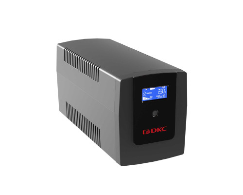 INFOLCD1200I | Линейно-интерактивный ИБП ДКС серии Info LCD, 1200 ВА/720 Вт, 1/1, 4xIEC C13, USB + RJ45, LCD, 2x7Aч