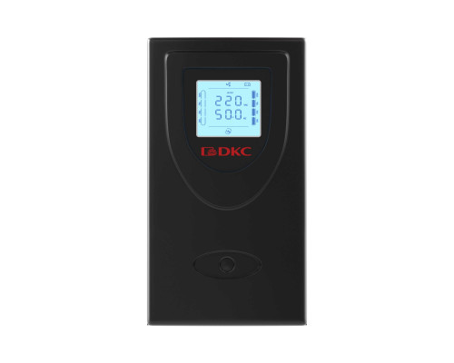 INFOLCD2000SI | Линейно-интерактивный ИБП ДКС серии Info LCD, 2000 ВА/1200 Вт, 1/1,2xIEC C13, 2xSchuko, USB + RJ45, LCD, 2x9Aч