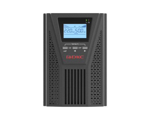 SMALLT1A0PS | Онлайн ИБП ДКС серии Small Tower, 1000 ВА/900 Вт, 1/1, 2xSchuko, EPO, USB, RS-232, RJ45, без АКБ, 7 Ач