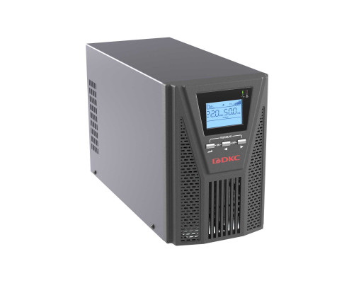 SMALLT1A0PS | Онлайн ИБП ДКС серии Small Tower, 1000 ВА/900 Вт, 1/1, 2xSchuko, EPO, USB, RS-232, RJ45, без АКБ, 7 Ач