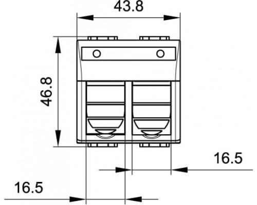 76459B | Ком.роз. двойная RJ45 кат.5e экран., 8P8C, Brava, белая, 2мод