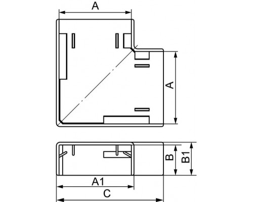 00415RB | APM 25x17 Угол плоский коричневый (розница 4 шт в пакете, 15 пакетов в коробке)