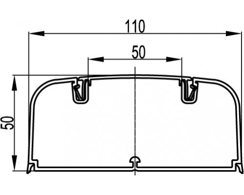 01050A | Кабель-канал 110х50 мм, черный