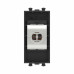4412761 | Компьютерная розетка RJ-45 без шторки модульная, кат.5е экранированная, Avanti, Черный матовый, 1 модуль