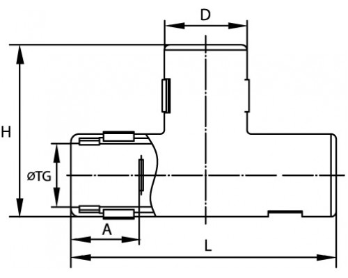 50632R | Тройник открывающийся, IP40, д.32мм (розница)