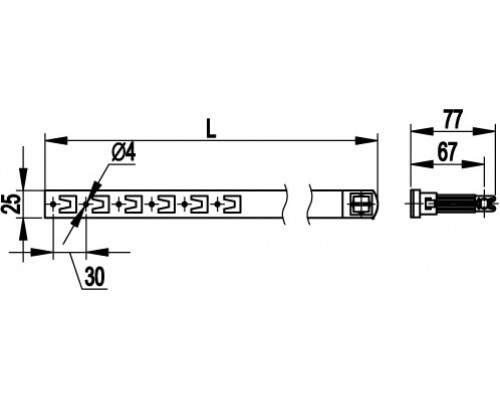 ND2214 | Пластиковый держатель под черепицу, 330 мм