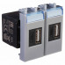 4404542 | USB зарядное устройство модульное, Avanti, Закаленная сталь, 2модуля