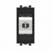 4412771 | Компьютерная розетка RJ-45 без шторки модульная, кат.6А экранированная, Avanti, Черный матовый, 1 модуль
