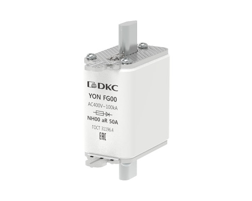 Предохранитель YON ножевого типа FG00 50А 400V характеристика aR 1FG00-0050-400V-AR | Предохранитель YON ножевого типа FG00 50А 400V характеристика aR