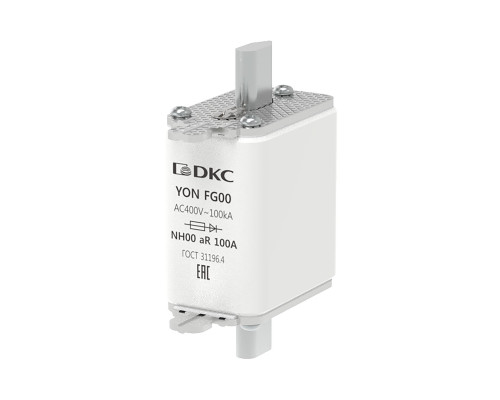 Предохранитель YON ножевого типа FG00 100А 400V характеристика aR 1FG00-0100-400V-AR | Предохранитель YON ножевого типа FG00 100А 400V характеристика aR