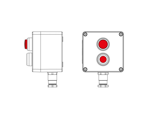 Взрывозащищенный пост управления из полиэстера CPE-P-03-(1xP1R(11)-1xLR(250))-1xKH2MHK(C)1Ex d e IIC Т5 Gb / Ex tb IIIC T95°C Db IP66/КЗ 2231.031.22.121G | Взрывозащищенный пост управления из полиэстера CPE-P-03-(1xP1R(11)-1xLR(250))-1xKH2MHK(C)1Ex d e IIC Т5 Gb / Ex tb IIIC T95°C Db IP66/КЗ