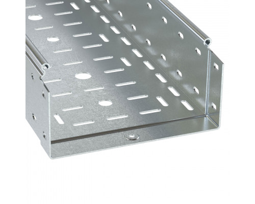 Лоток перфорированный 600х100 L 3000 толщ. 1,2 мм, горячеоцинкованный 3534712HDZ | Лоток перфорированный 600х100 L 3000 толщ. 1,2 мм, горячеоцинкованный