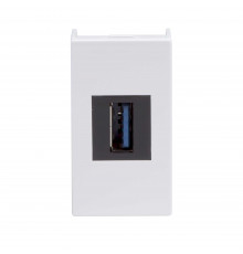 USB 3.0 розетка, Viva, белая, 1 мод.