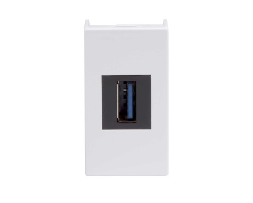 USB 3.0 розетка, Viva, белая, 1 мод. 43018 | USB 3.0 розетка, Viva, белая, 1 мод.