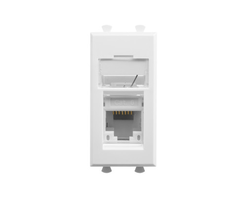 Компьютерная розетка RJ-45 модульная, кат.6, Avanti, Белое облако, 1 модуль 4400291 | Компьютерная розетка RJ-45 модульная, кат.6, Avanti, Белое облако, 1 модуль