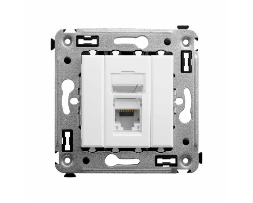 Компьютерная розетка RJ-45 в стену, кат.6 одинарная,Avanti, Белое облако 4400293 | Компьютерная розетка RJ-45 в стену, кат.6 одинарная,Avanti, Белое облако