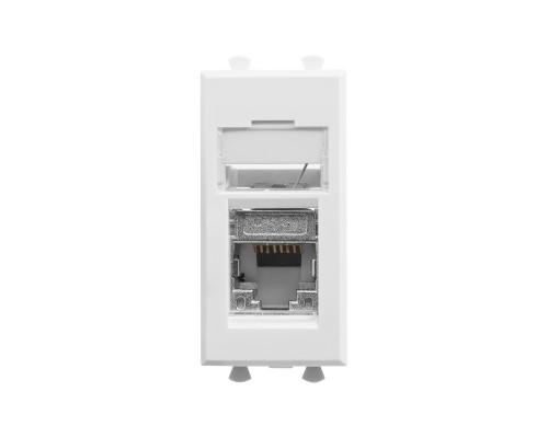 Компьютерная розетка RJ-45 модульная, кат.5е экранированная, Avanti,Белое облако, 1 модуль 4400361 | Компьютерная розетка RJ-45 модульная, кат.5е экранированная, Avanti,Белое облако, 1 модуль