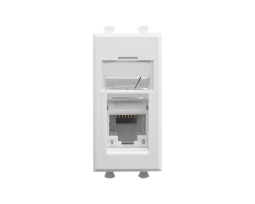 Компьютерная розетка RJ-45 модульная, кат.6А, Avanti, Белое облако, 1 модуль 4400371 | Компьютерная розетка RJ-45 модульная, кат.6А, Avanti, Белое облако, 1 модуль