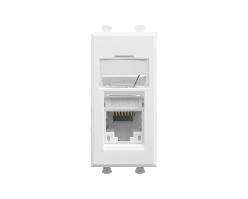 Компьютерная розетка RJ-45 модульная, кат.5е, Avanti, Белое облако, 1 модуль 4400461 | Компьютерная розетка RJ-45 модульная, кат.5е, Avanti, Белое облако, 1 модуль
