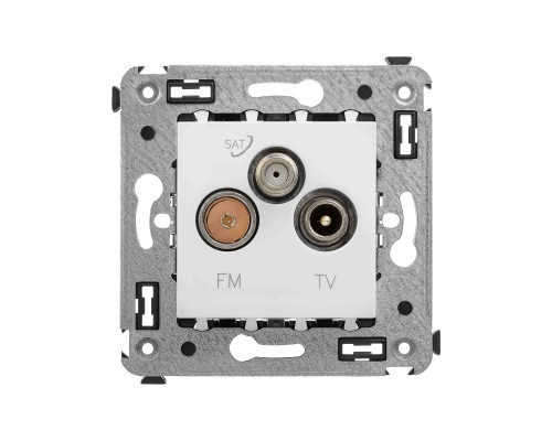 Розетка TV-FM-SAT в стену, Avanti, Белое облако 4400533 | Розетка TV-FM-SAT в стену, Avanti, Белое облако